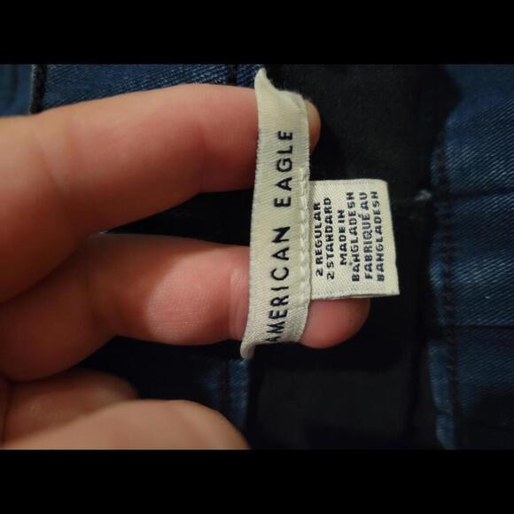 American Eagle Outfitters size 2 blue denim jeggings. Rock star. - Picture 3 of 5
